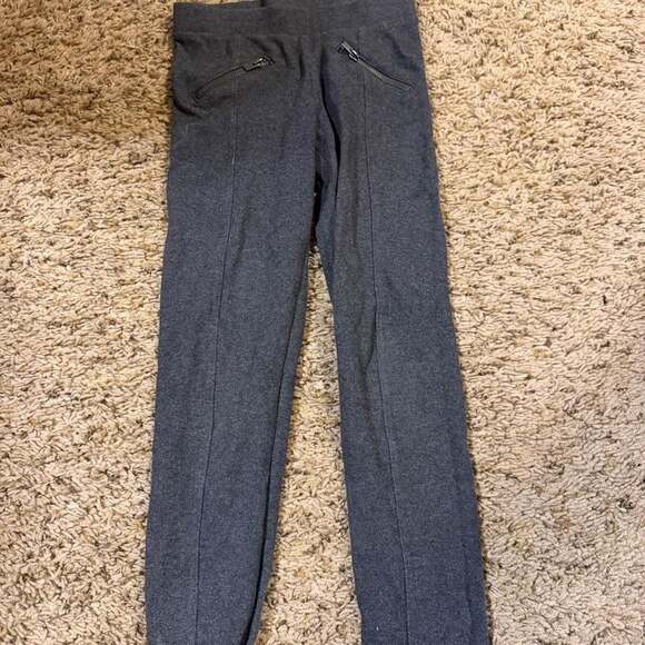 Old Navy Other - Old Navy Girls Pull-On Ponte Pants Size S (6-7) Gray Zipper Pockets